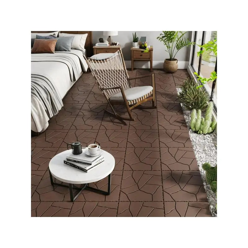 DIY-friendly, easy-to-clean interlocking deck tiles, 11.8"x11.8" patio flooring, 44 pieces per pack, perfect for outdoor