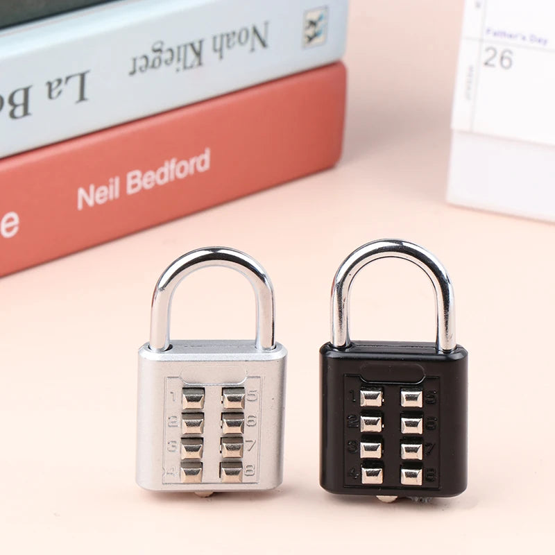 8 Digits Password Code Combination Padlock Zinc Alloy Suitcase For Luggage Travel Smart Lock Code Keyed Anti-thieft Lock
