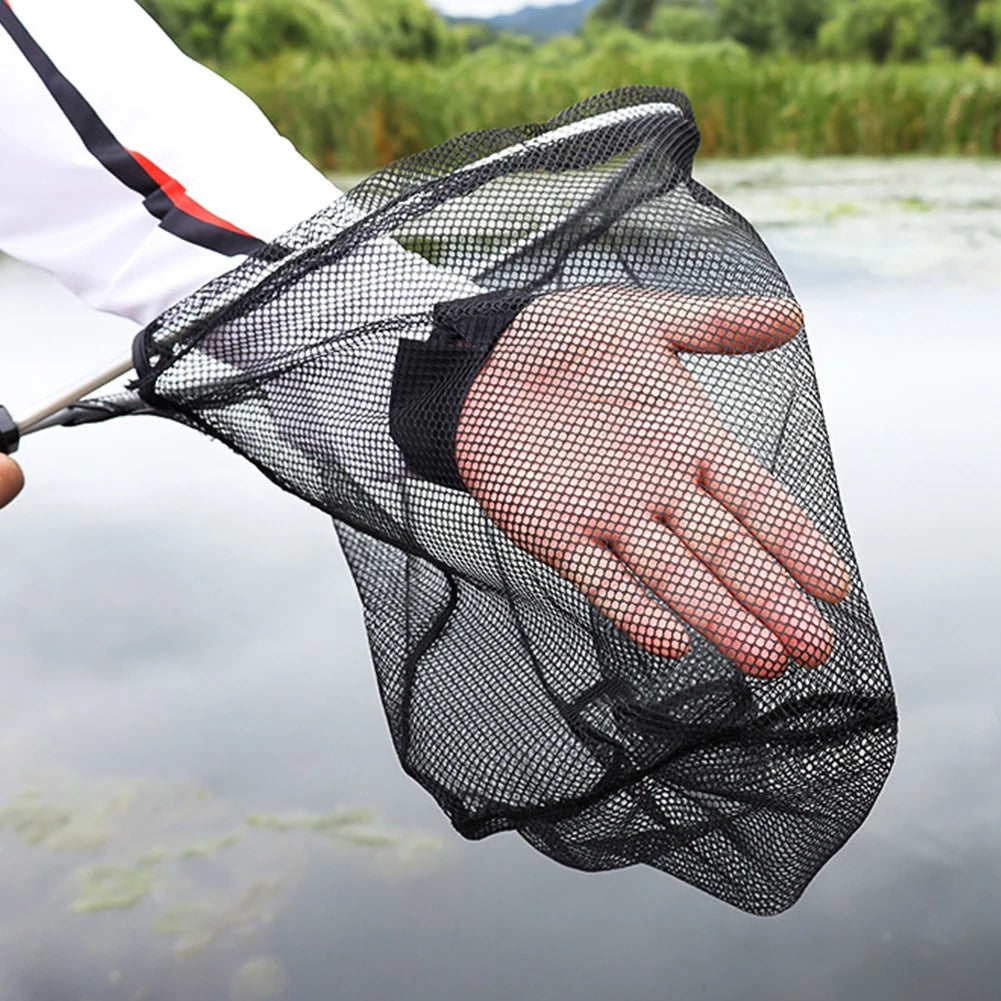 50cm Pole Network Trap Aluminum Alloy Retractable Fishing Net Portable Collapsible Fishing Landing Mesh Foldable Fishing Tools