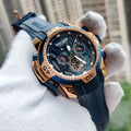reef tiger Men's Mechanical Watch, Fully automatic multi-functional dual calendar Business men's watch, Men's clock RGA3532