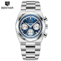 BENYAR New Quartz Automatic Date Chronograph Luminous Life Waterproof Luxury Men watch 40mm Dial Stainless Steel Strap Man watch
