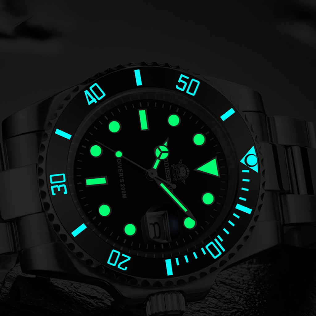 ADDIESDIVE 41mm Men's Analog Watch BGW9 Luminous Unidirectional Ceramic Bezel 200m Diver's Watch Men's Quartz Steel Watch MY-H3
