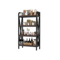4-Level Bakers Rack Storage Shelves, Metal & Wood Kitchen Organizer, Ideal for Garage, Pantry, Bath & Closet, 55" Height, 33.5