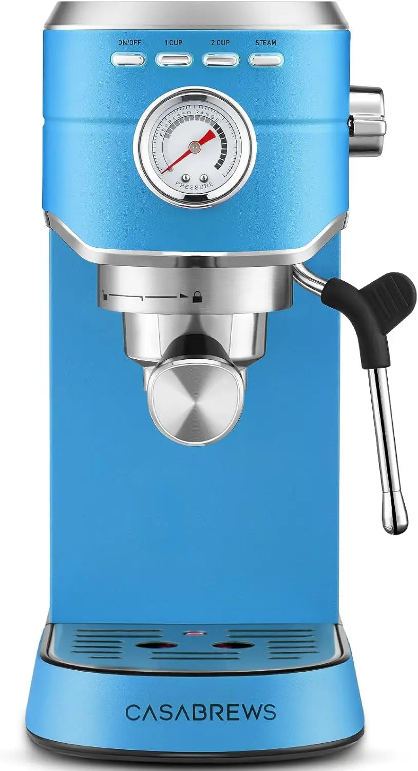 CM5418 20 Bar Espresso Machine, Compact Stainless Steel Coffee Maker with Steam Frother & 34oz Water Tank, Silver