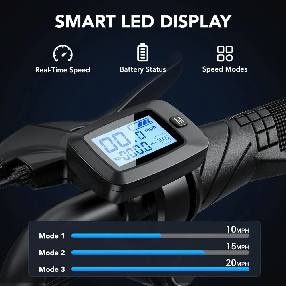Peak 1200W Electric Scooter with Seat, 16" Fat Tire Electric Dirt Bike, Max 30Miles Ranges, Top Speed 20Mph,, Customized