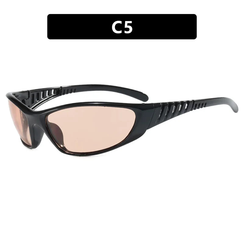 Kedun European and American Futuristic Tech Sunglasses Y2K Millennium Sunglasses Trendy Retro High-End Sunglasses Street Style