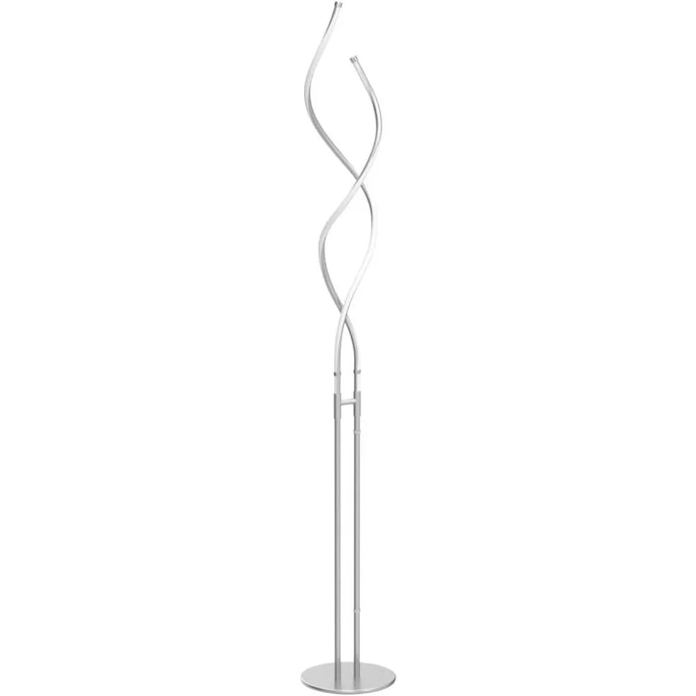 Adjustable Modern Spiral LED Floor Lamp - Dimmable for Living Spaces and Office Settings