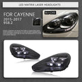 Car Accessories For Porsche Cayenne Headlights 2011-2017 958 LED Laser Matrix Head Lamps Upgrade 2024 Style