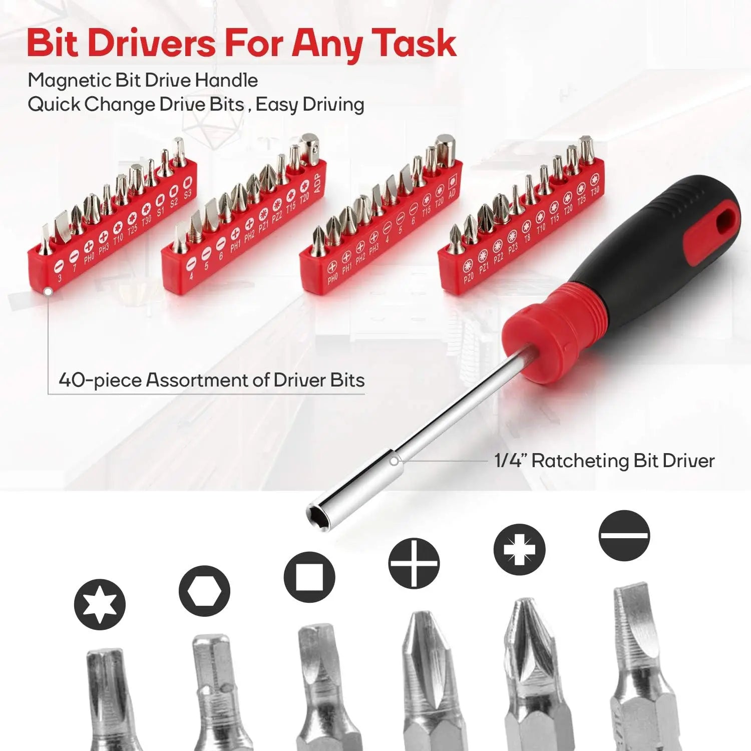 248-Piece Mechanics Tool Set with Mixed Sockets, Wrenches, and Storage Case for Auto Repair