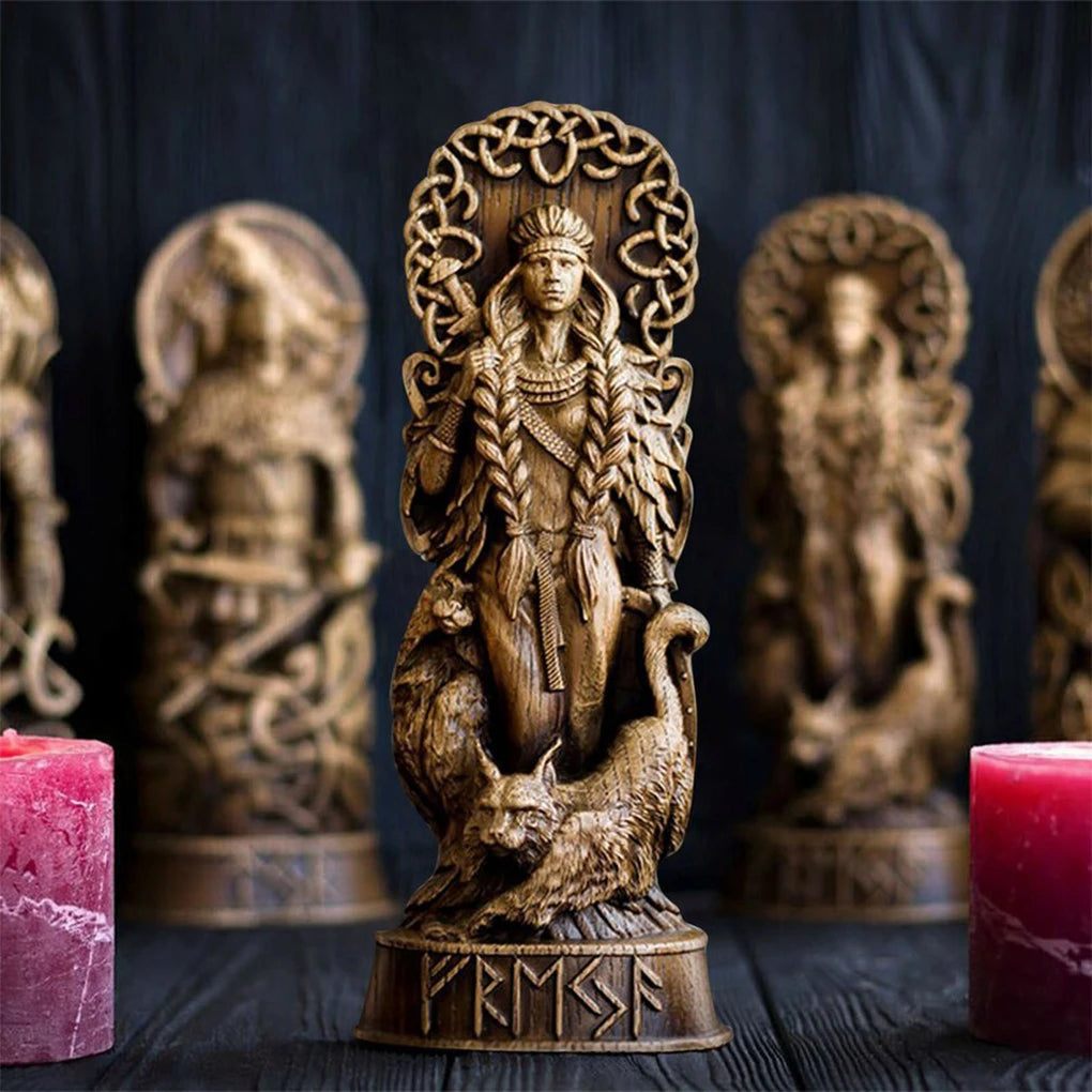 4x Norse Gods Sculpture Ornament Gift Choice Artistic Workmanship Elegant Decoration Exquisite