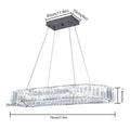 VETRULUS Modern Luxury Crystal Oval Design Led Chandelier Ceiling Lamp Nordic Pendant Hanging Light Fixture Living Bedroom Hotel