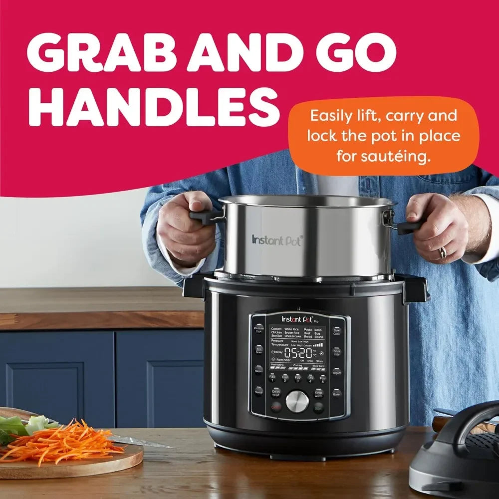 Multi-Functional 8-Quart Instant Pot: Pressure Cooker, Slow Cooker, Rice Cooker, Steamer, Sauté Pan, Sous Vide, Yogurt Maker, St