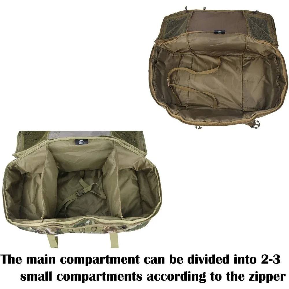 3-in-1 Military Duffle Bag – Backpack Gym Travel Weekender Bag for Men, Carry-On Size
