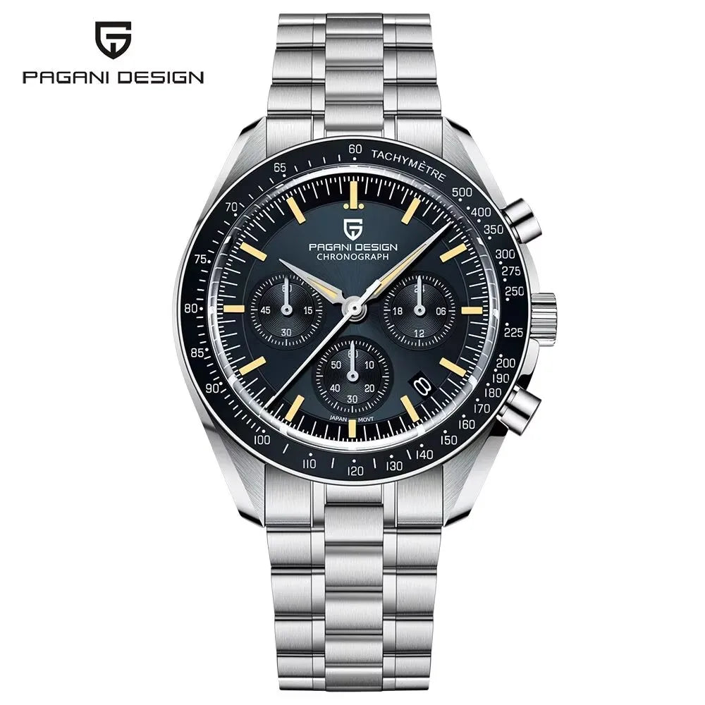 2025 New PAGANI DESIGN Saturn Men's Watches Luxury Quartz Watch For Men Chronograph Wristwatches AR Sapphire Waterproof Luminous