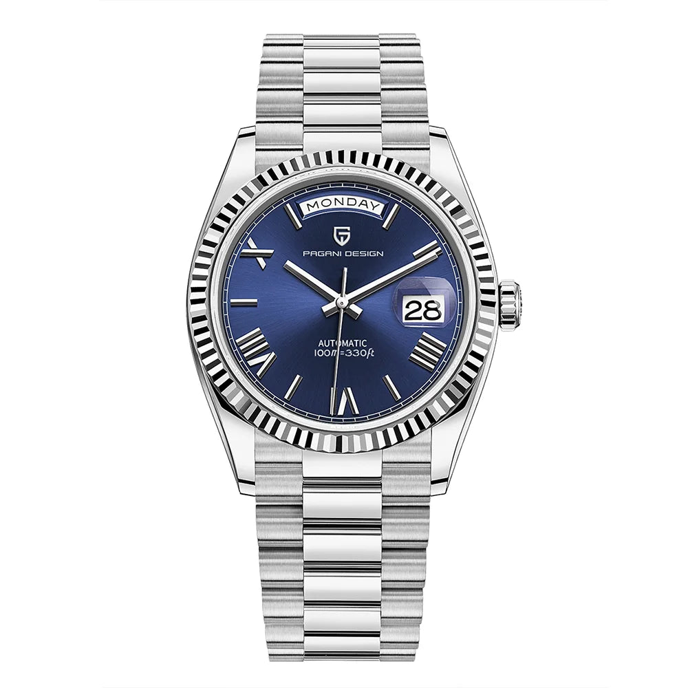 2026 New PAGANI DESIGN Enamel Dial DD36 Men's Watches Silver Gold Luxury Automatic Watch Men Waterproof Mechanical Wristwatch
