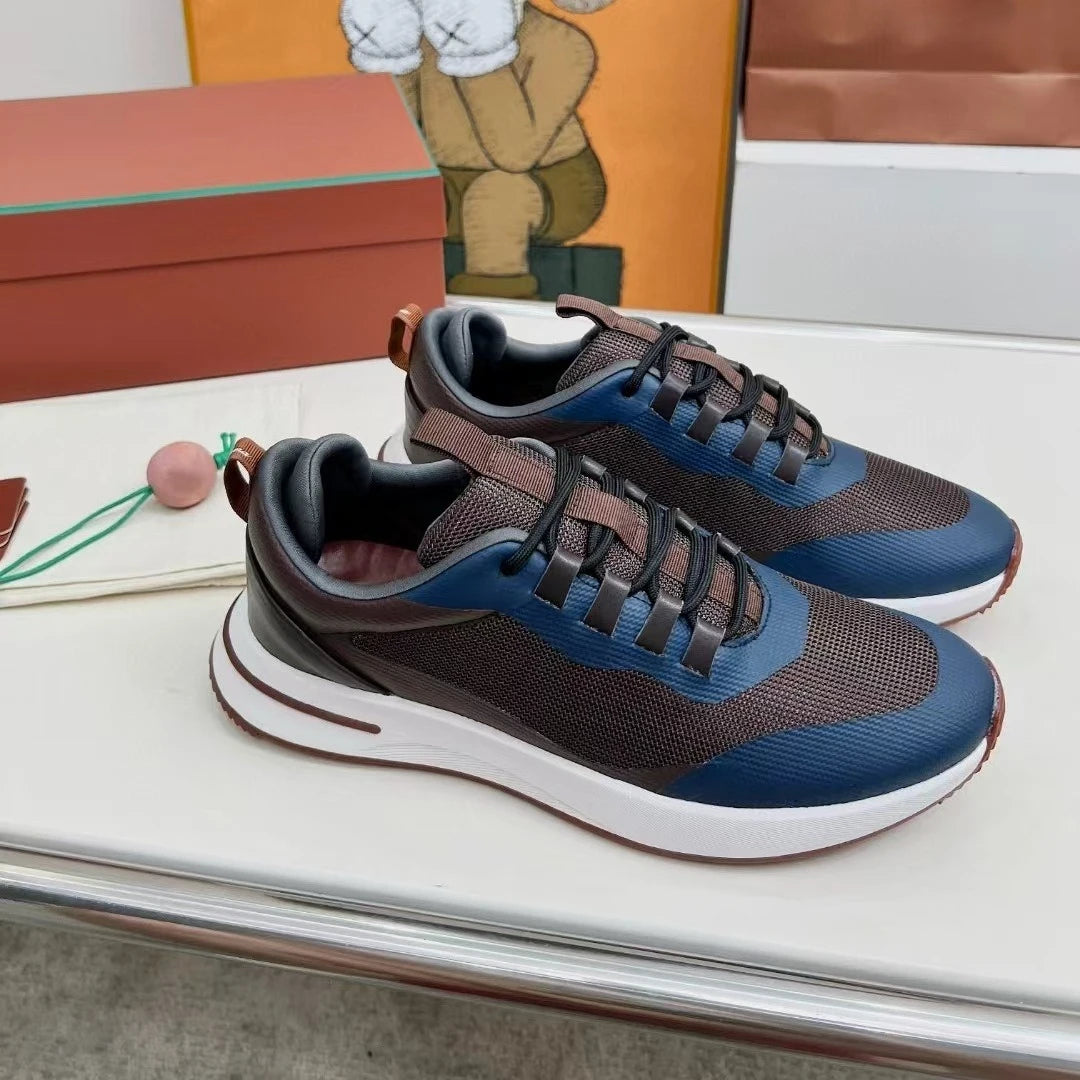 2026 new L mesh sneakers breathable casual men's shoes P thick-soled jogging shoes business shoes comfortable casual shoes