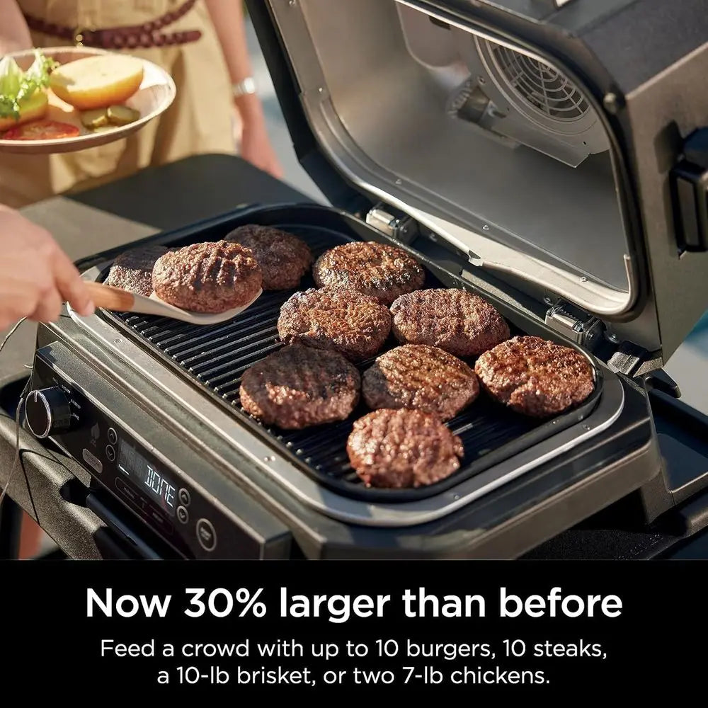 Cinnamon Woodfire ProXL Outdoor Grill & Smoker, 4-in-1 BBQ Master, Portable Electric Air Fryer Oven