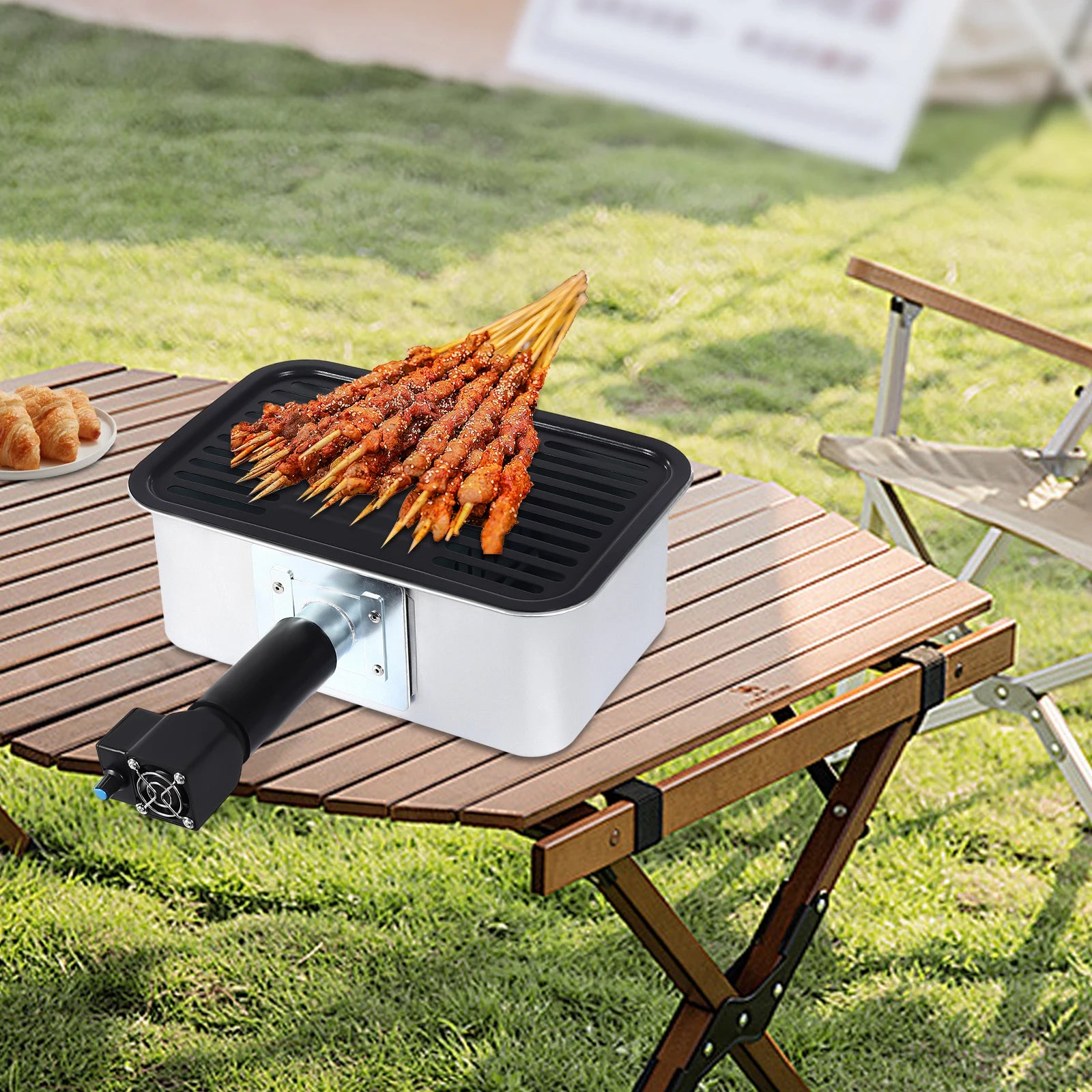 2500-5500rpm Portable Camping Barbecue Grill, Portable Camping Barbecue, Outdoor Barbecue Grill for Hiking
