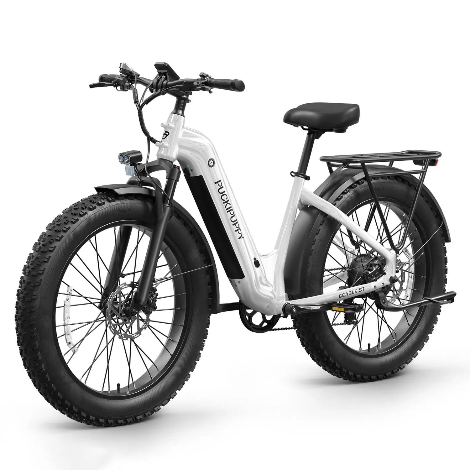PUCKIPUPPY Beagle ST Electric Bike for Adults 26" Fat Tire Step-Through Electric Mountain Bike Off-Road Ebike 2-Year Warranty
