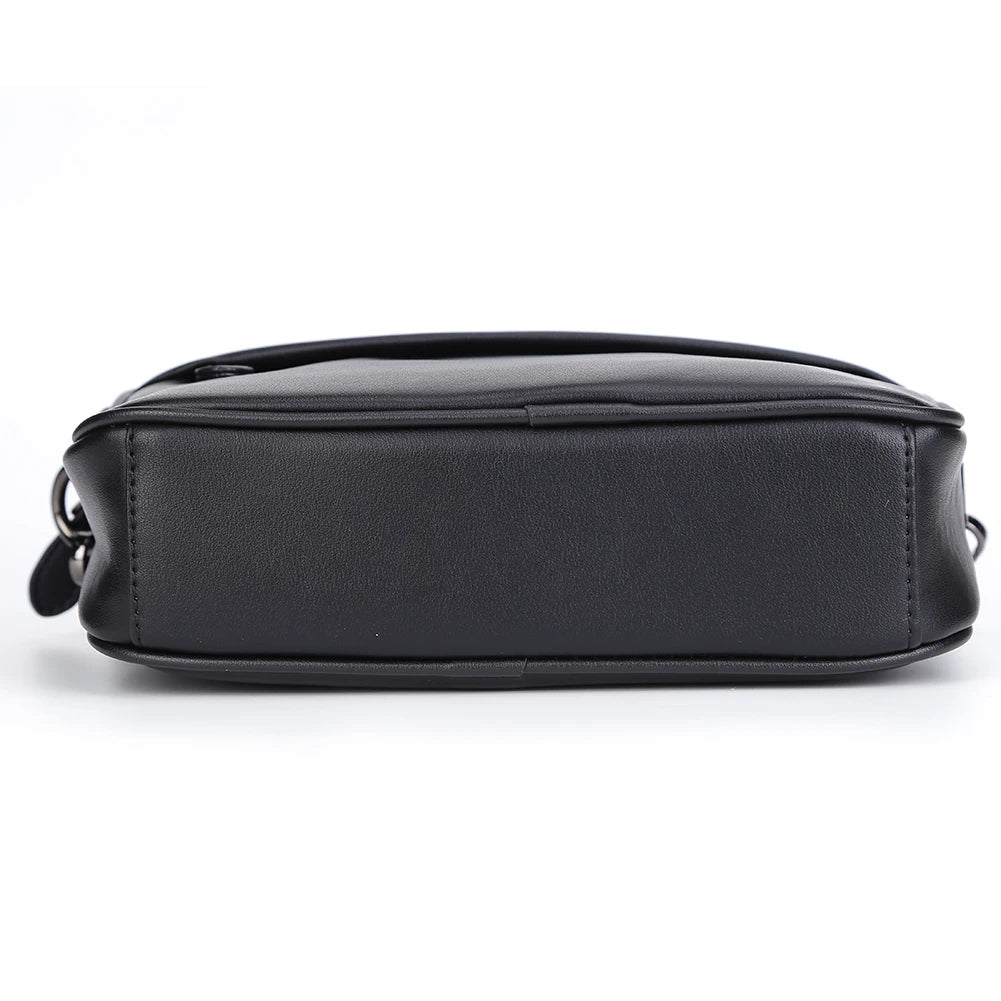 Casual Business Male Messenger Bag Wide Strap Shoulder Messenger Bag Small Square Plaid Designer for Travel Work Male Sling Bags