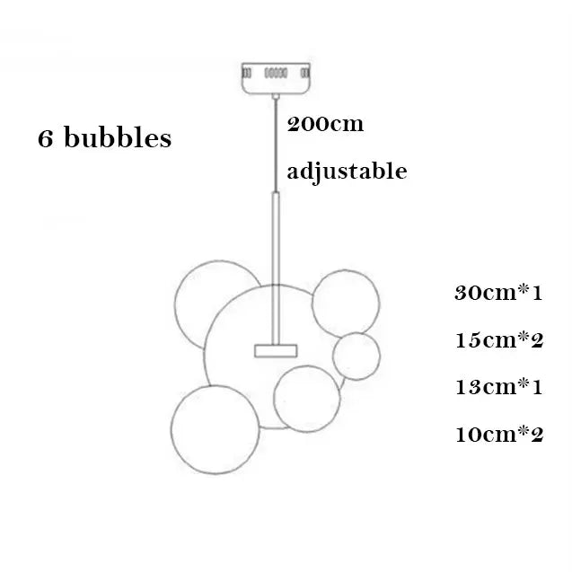 Postmodern Hanglamp Matglas Globes Eetkamer Iron Bubbles Ball Glass Light For  Foyer Kitchen Dinning Room Island Led Pendant