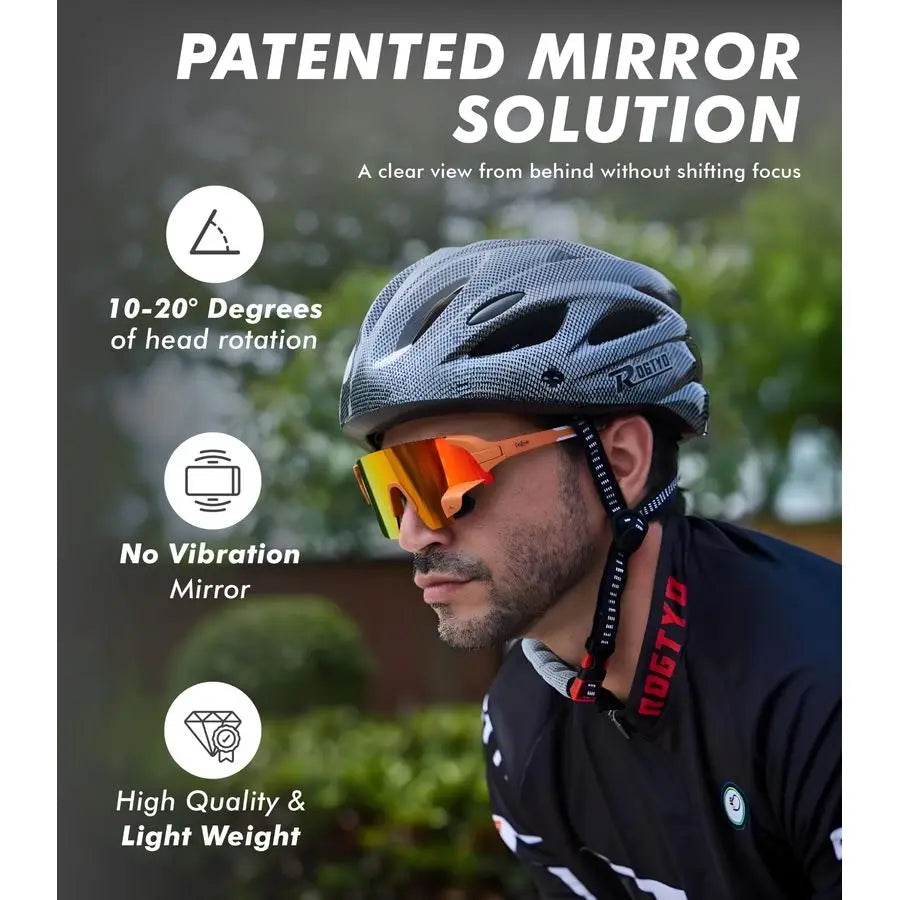Cycling Glasses with Rearview Mirror Sports Sunglasses for Men amp Women UV400 Protection