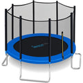 Trampoline Outdoor 8FT with Enclosure Net Ladder and Anti-Rust Coating ASTM Approved Recreational Trampolines Heavy Duty Yard Tr