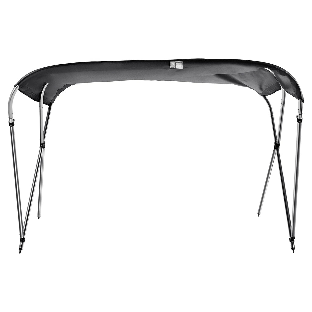 3 Bows Yacht Sunshade Top Cover with Aluminum Alloy Frame Fishing Camping Tent Sailboat Outdoor Sun Shelter Awning Cover Black