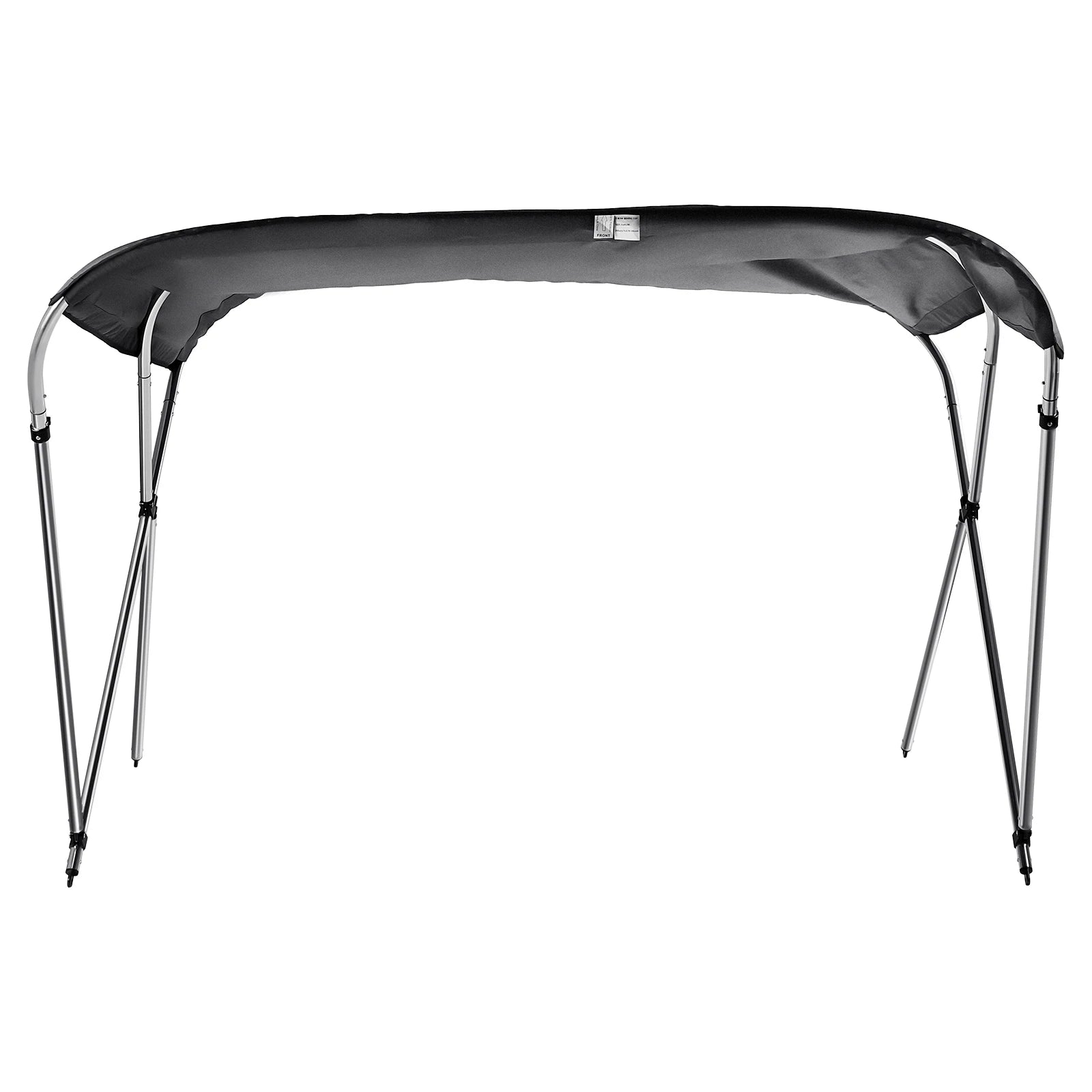 3 Bows Yacht Sunshade Top Cover with Aluminum Alloy Frame Fishing Camping Tent Sailboat Outdoor Sun Shelter Awning Cover Black