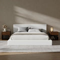 Cloud Upholstered King Bed Frame with Headboard, 5 Inch Foam Padded Platform, No Box Spring, Easy Assembly,Customized