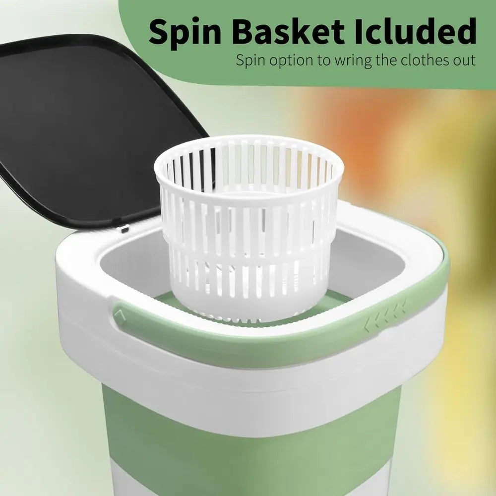 Portable Mini Washing Machine, Washer and Dryer with 3 Cycles Deep Cleaning, Upgraded Small Collapsible Laundry for Home and Tra
