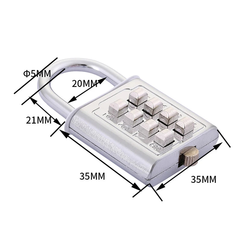 8 Digits Password Code Combination Padlock Zinc Alloy Suitcase For Luggage Travel Smart Lock Code Keyed Anti-thieft Lock