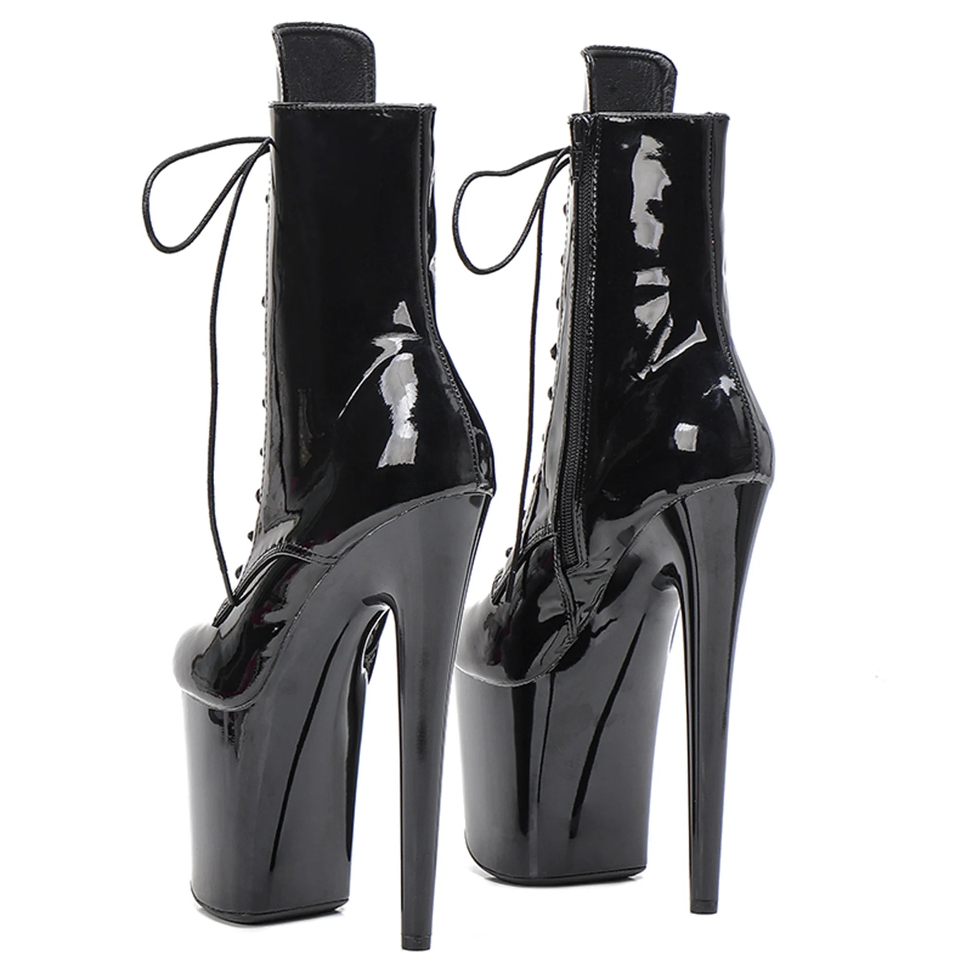 WUXIN H&P Women's 8 Inch Pole Dance Ankle Boot Shoes, Exotic Stiletto Platform Stripper Heels