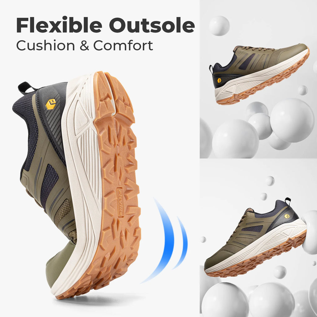 Fittington Shoes For Man Wide Toe Box Man Sport Sneakers Running Shoes For Heel Pain & Plantar Fasciitis Relief