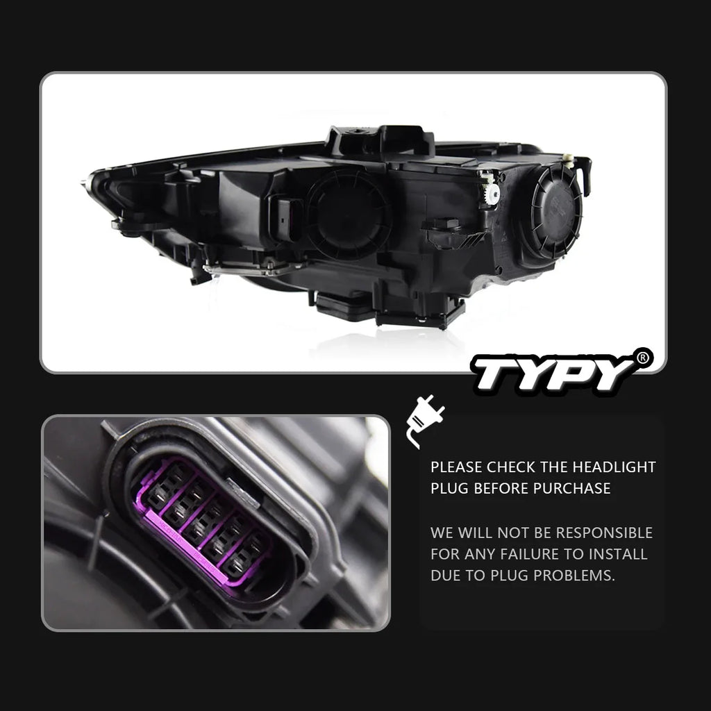Car Headlights For Audi A3 2014-2016 LED Car Lamps Daytime Running Lights Dynamic Turn Signals Car Accessories