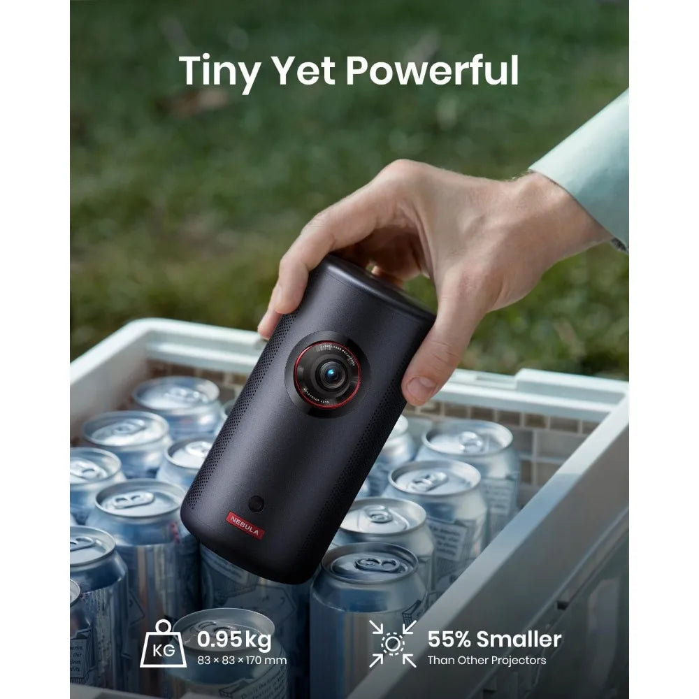 NEBULA by Anker Capsule 3 Laser 1080p, Mini Smart TV Projector with wifi and bluetooth, Outdoor Portable Projector