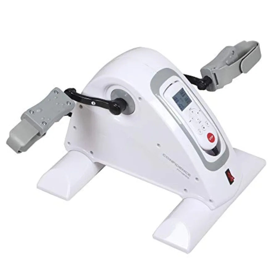 Compact Fitness Motorized Electric Mini Exercise Bike V2 for Home Office Use Quiet Under Desk Pedal Exerciser with Adjustable R