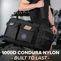Heavy Duty 1000D Nylon Duffel Portable outdoor exercise travel fitness Bag (Black - Big Bud)