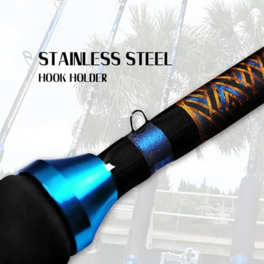 Saltwater Graphite Jig Jigging Casting Fishing Rod Deep Sea Jig Pole for Advanced Anglers Seeking High Sensitivity and