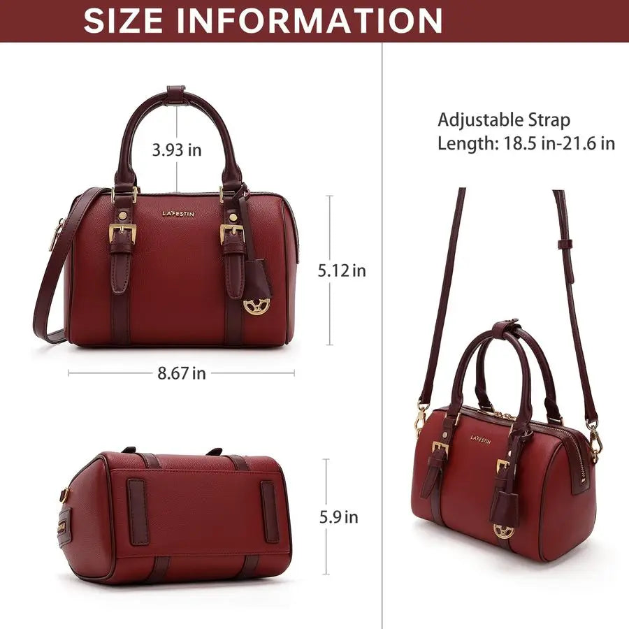 FESTIN Top Handle Purse Stylish Handbag Crossbody Satchel Barrel Bag with Adjustable Strap for Daily Travel