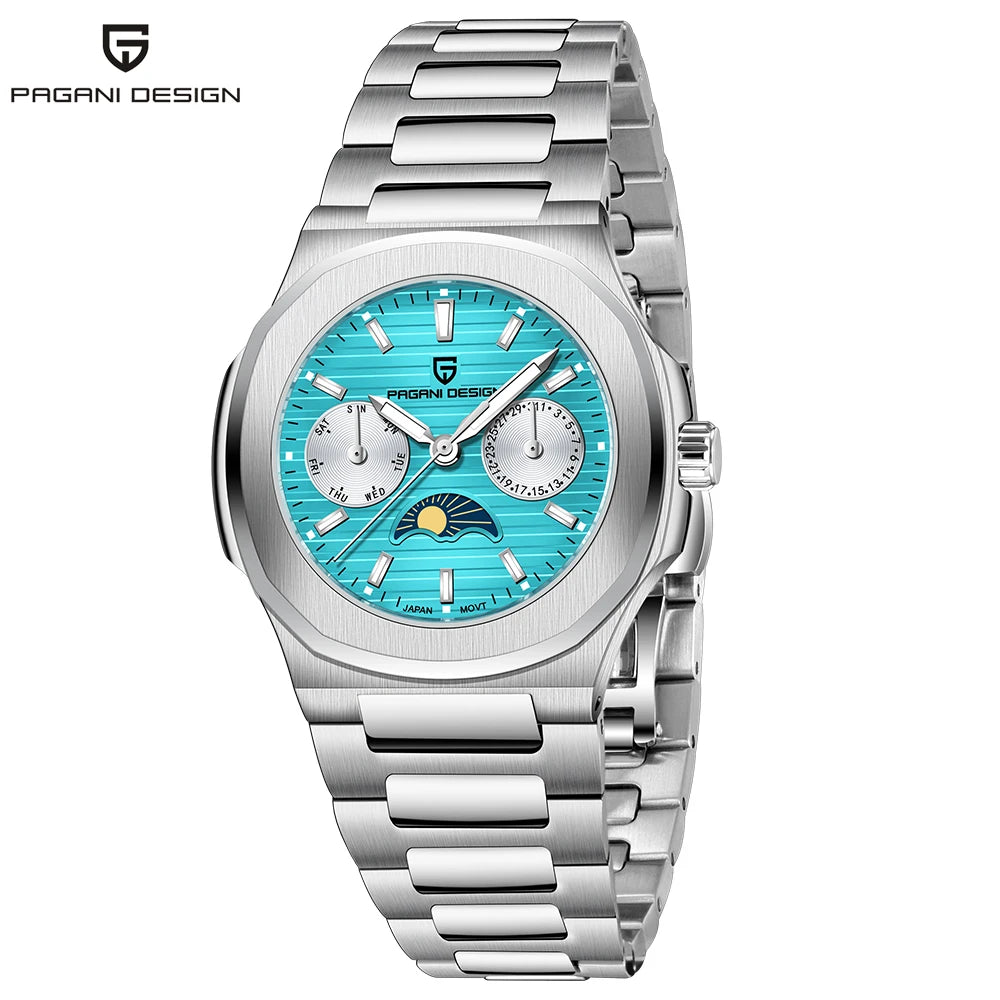 2026 New PAGANI DESIGN fashion Mens Quartz Watches Luxury Date Week Wrist Watch For Men Stainless Steel Waterproof Sports Clock