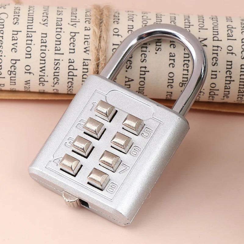 8 Digits Password Code Combination Padlock Zinc Alloy Suitcase For Luggage Travel Smart Lock Code Keyed Anti-thieft Lock