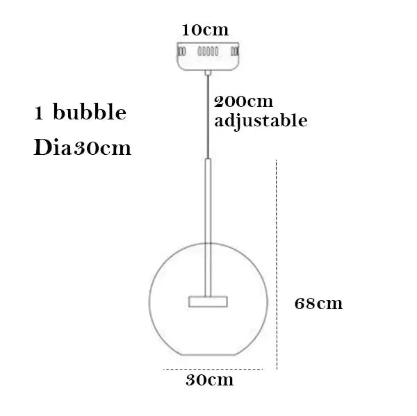 Postmodern Hanglamp Matglas Globes Eetkamer Iron Bubbles Ball Glass Light For  Foyer Kitchen Dinning Room Island Led Pendant