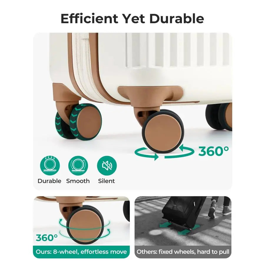 On Luggage 22x14x9 Airline Approved with Spinner Wheels,100 PC Hardside Expandable Luggage with TSA Lock for Trips, 20 Inch Roll