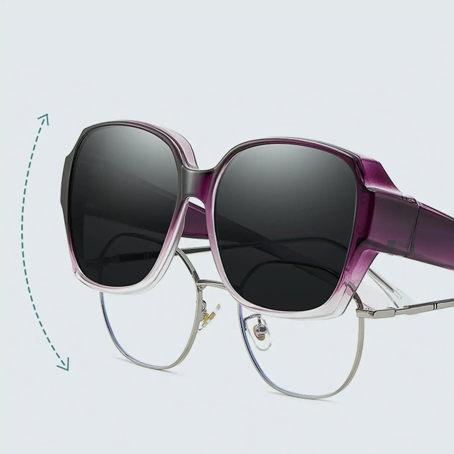 2025 New Sunglasses Myopia Glasses Cover Polarized Sunglasses Folding Fit Over Glasses Men Women UV400 Wear