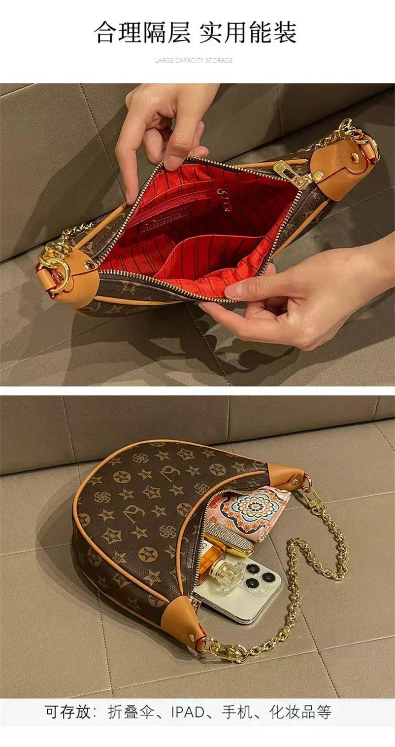 luxury brand women's handbag designer genuine leather fashionable underarm bag high-end single shoulder crossbody BL22