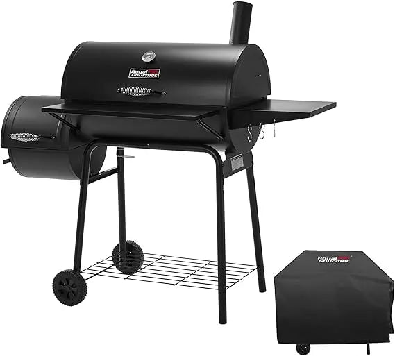 Royal Gourmet CC1830SC Charcoal Grill and Offset Smoker, 811 Sq. In. Cooking Area, Black, Outdoor and Camping Use