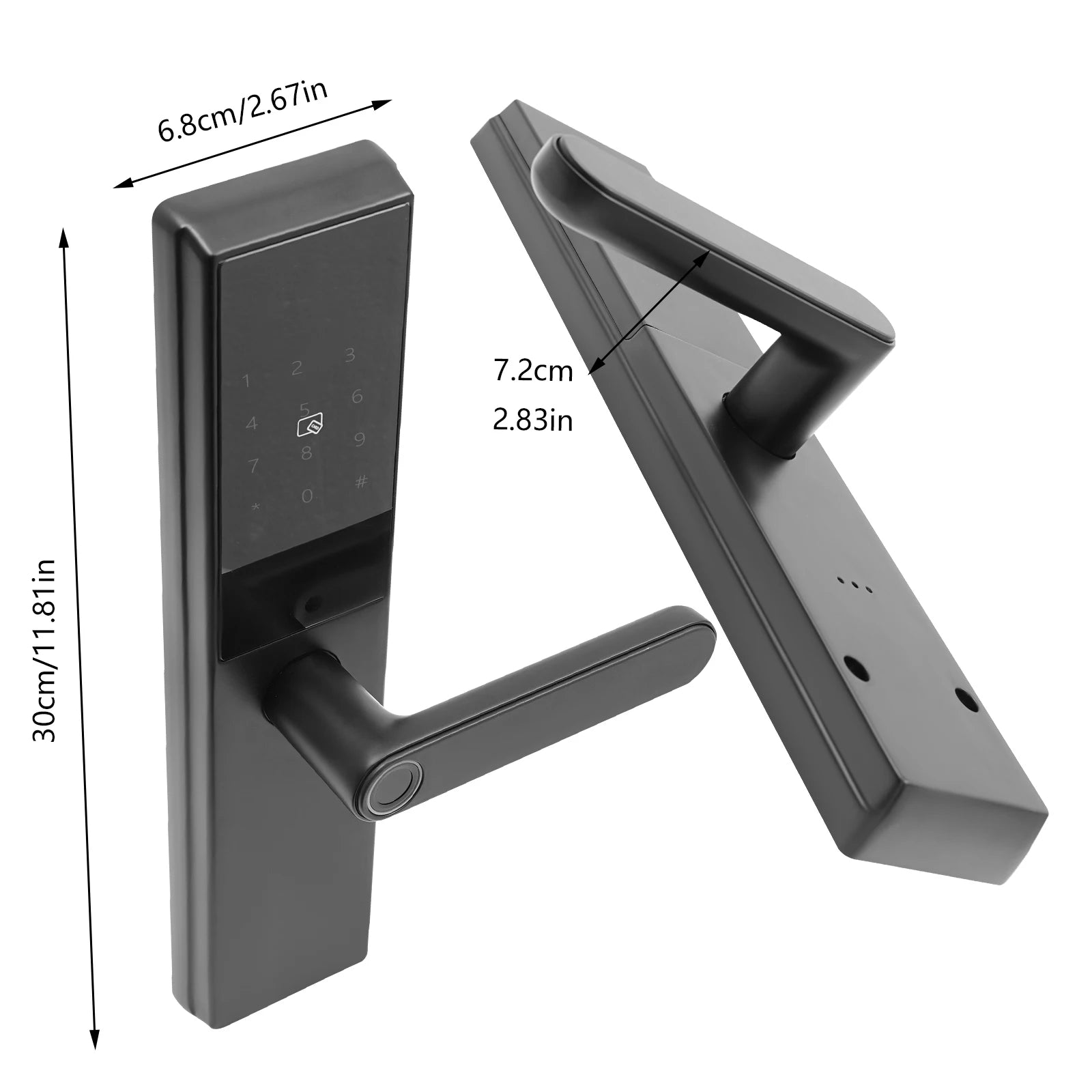 Smart Door Lock 50 Groups Fingerprint Password Entry Home Lock Digital Keypad Door Lock 35-55mm Door Thickness 11.81*2.68*2.83in