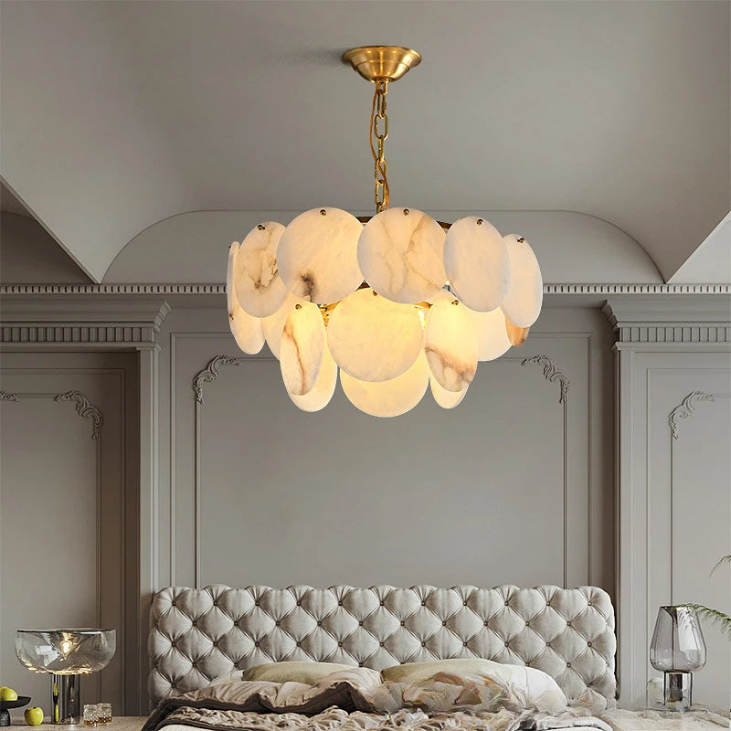 Modern Natural Marble Living Room Chandeliers For Kitchen Island Pendant Lamps Dinning Room Bedroom Indoor Decor Lustre Fixtures