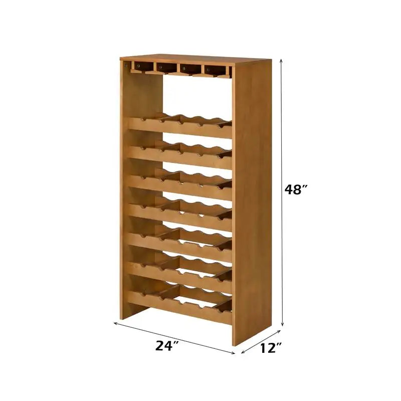 Hanzi Oak Finish Wine Rack**New Product Title:** Stylish Oak Wine Rack Storage for Up to 12 Bottles - Elegant Design for Home